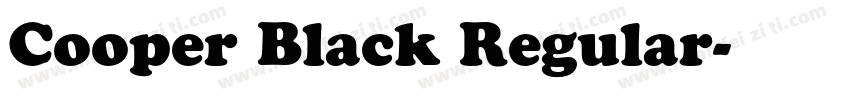 Cooper Black Regular字体转换